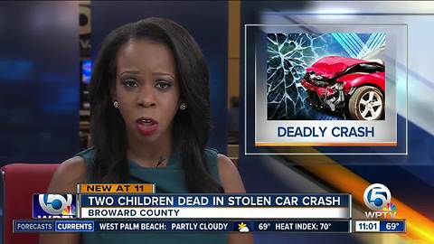 Two children killed after stolen car crashes in Broward County