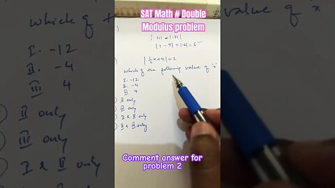 Absolute Value problem double Modulas👌🏹 #satmath #youtubeshorts #mathtrick