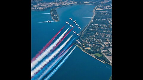 The Frecce Tricolori of the Italian Air Force did perform a flyover in Washington today.