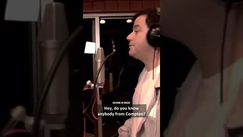 Eminem teaching jimmy kimmel how to rap🐐 #shorts #eminem #hiphop