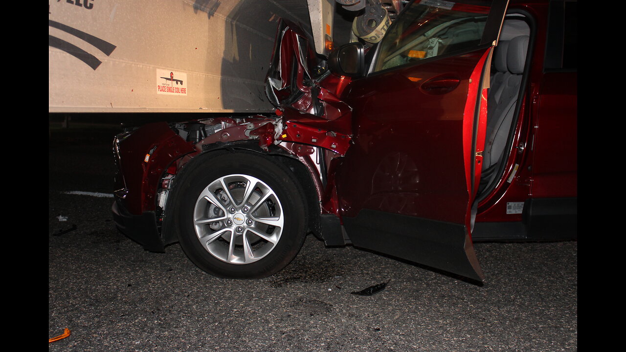 CAR SLAMS UNDER 18 WHEELER TRAILER, GOODRICH TEXAS, 09/10/24...