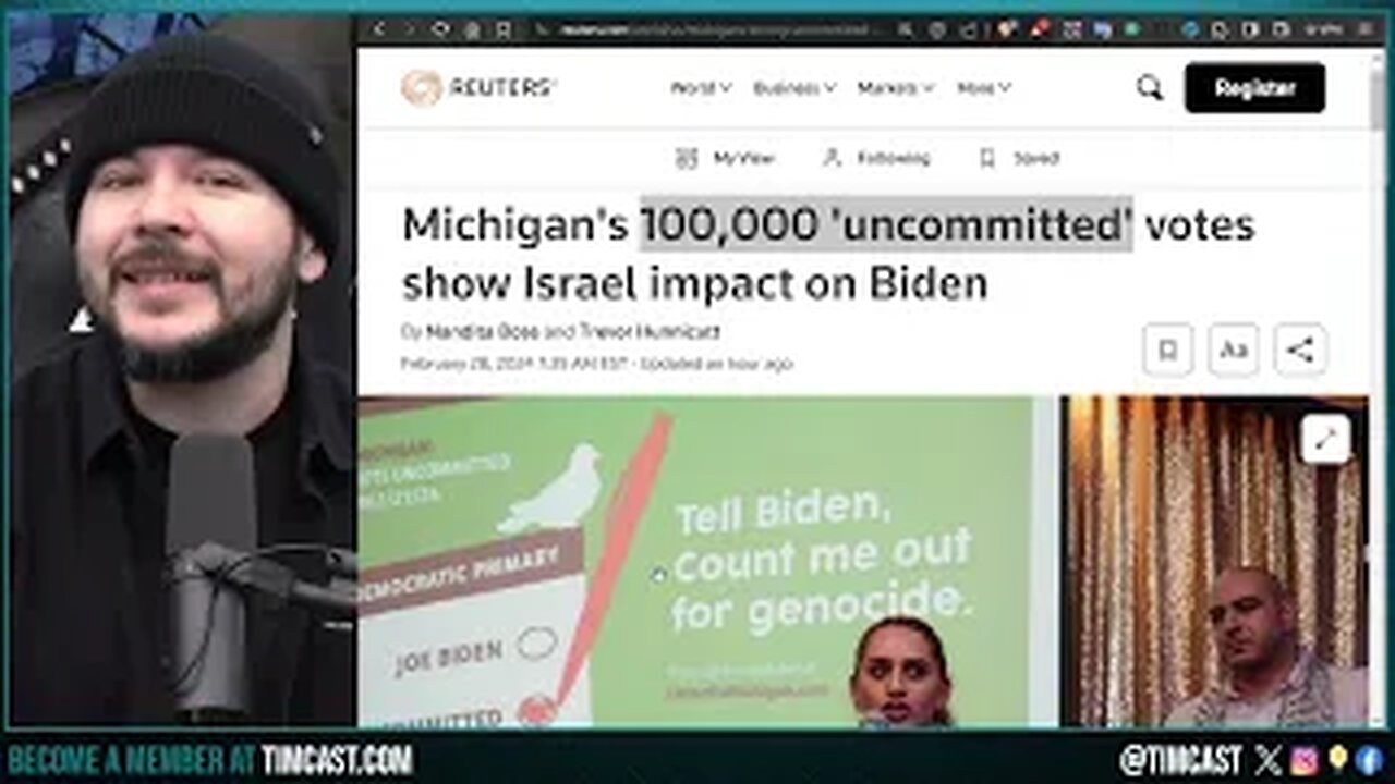Biden LOSES PRIMARY TO UNCOMMITTED In Dearborn In HUMILIATING Loss, Trump Tracking To WIN 2024