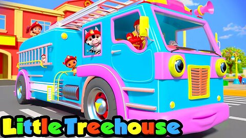 Wheels On The Firetruck | Firetruck Song | Nursery Rhymes & Kids Songs by Little Treehouse