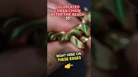 WHAT HAPPENED TO A GOLDPLATED MIAMI CUBAN LINK AFTER THE BEACH? #shorts #cubaknowknowsjewelry