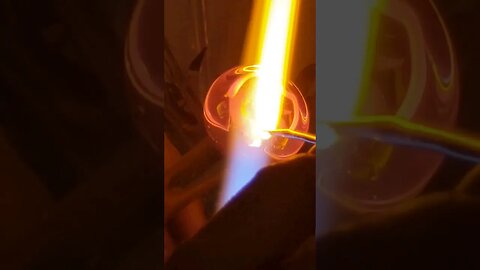 Melting glass on a hot torch & making flower marbles! #glass #marbles #fire