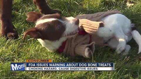 FDA warns about dog 'bone treats' after reports of pets getting sick