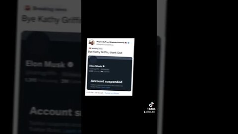 #kathygriffin suspended from #twitter #twitterquotes #elommusk #shorts