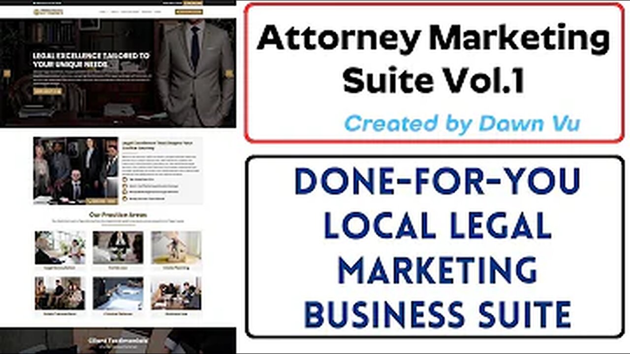 Attorney Marketing Suite Vol.1 Review Demo Bonus - Done-for-You Local Legal Marketing Business Suite