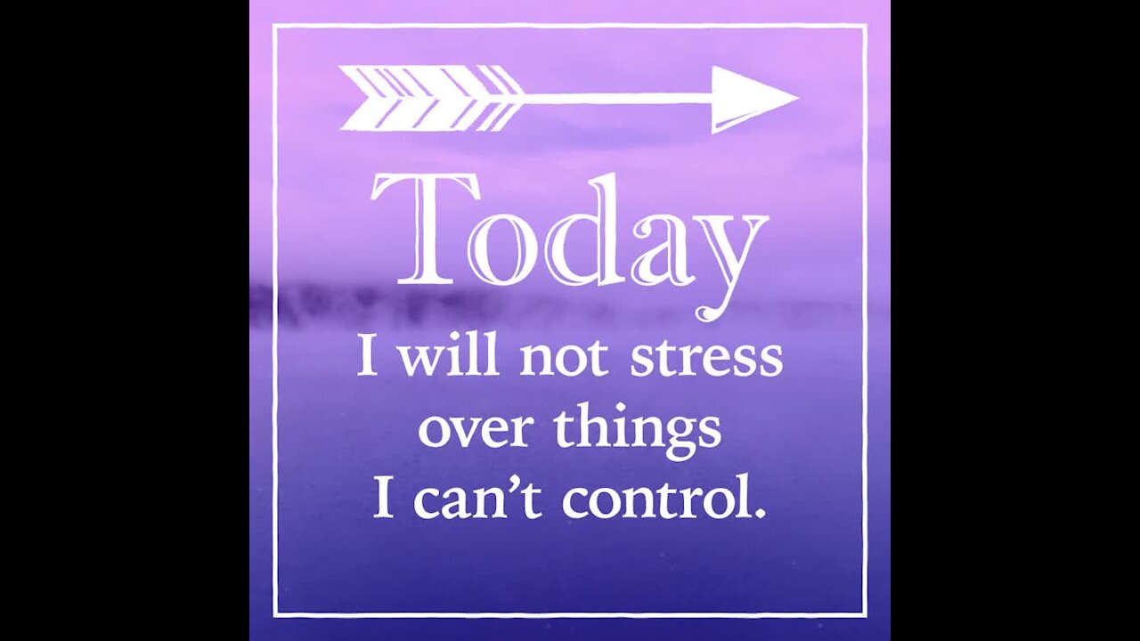 Today i will not stress [GMG Originals]