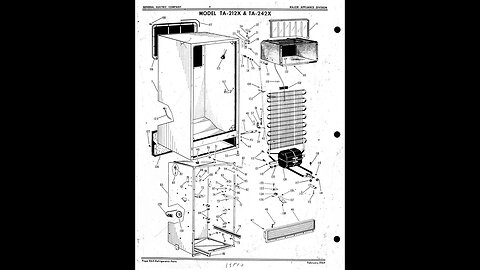 GE - General Electric appliance part schematic and break down - Card 13