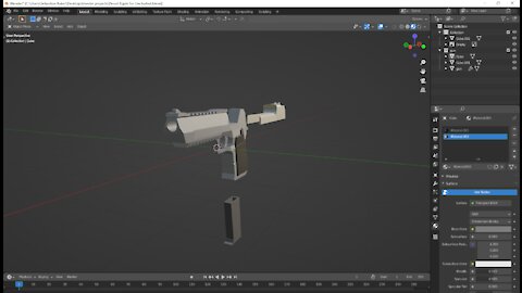 making a Desert Eagle (for my Game) in blender 2.9