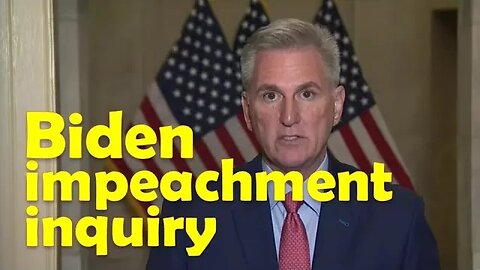 "A culture of corruption": McCarthy announces Biden impeachment inquiry