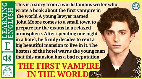 learn English through story level 2 🍁 the first vampire in the world | WooEnglish