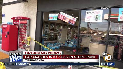 Car crashes into 7-Eleven