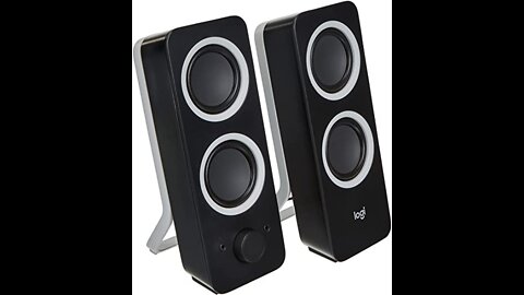 Logitech Z200 2.0 speakers with subwoofer, surround sound, 10 watts peak power, 2x 3.5 mm input...