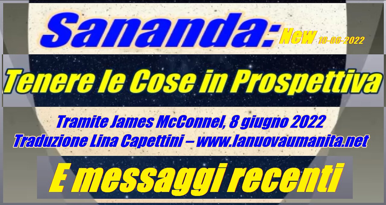 Sananda Tenere le Cose in Prospettiva