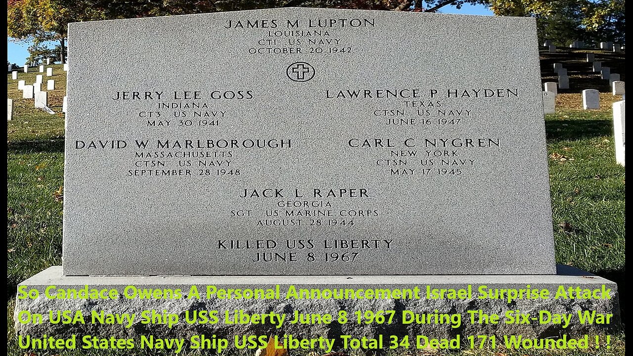 Candace Owens A Personal Announcement Israel Surprise Attack On US Navy Ship USS Liberty 1967