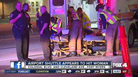 Woman injured when hit by shuttle bus in Fort Myers