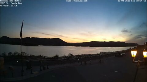 Sunset over Trempealeau, WI on October 8, 2022