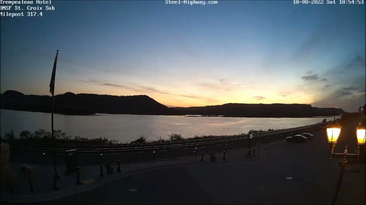 Sunset over Trempealeau, WI on October 8, 2022