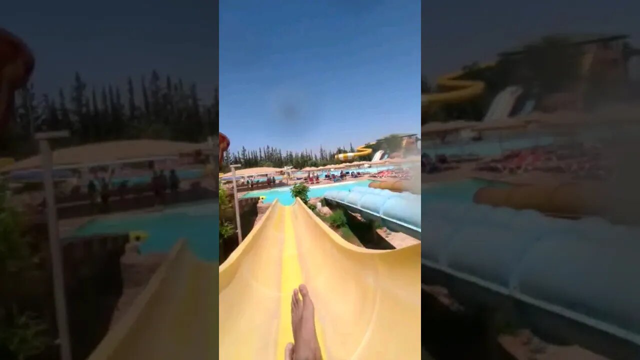 FLYING DOWN A WATER SLIDE IN MOROCCO! 20000 SUBSCRIBER SPECIAL 🤲🏾❤️ #shorts #viral #lol