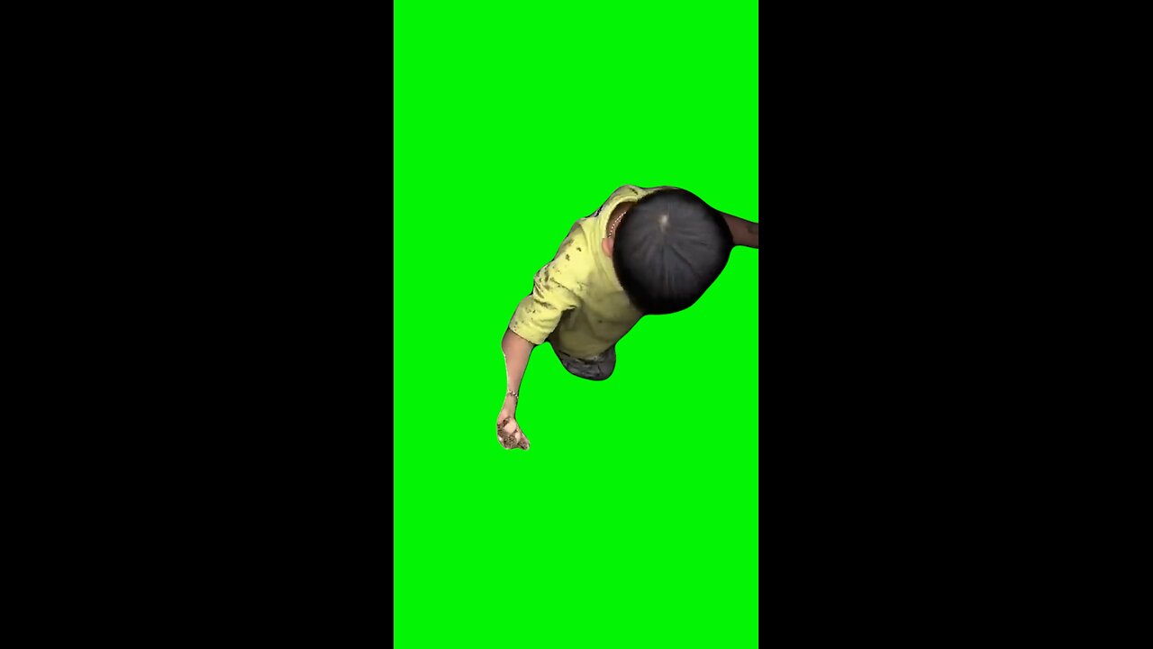 Kid Falling Into Hole | Green Screen