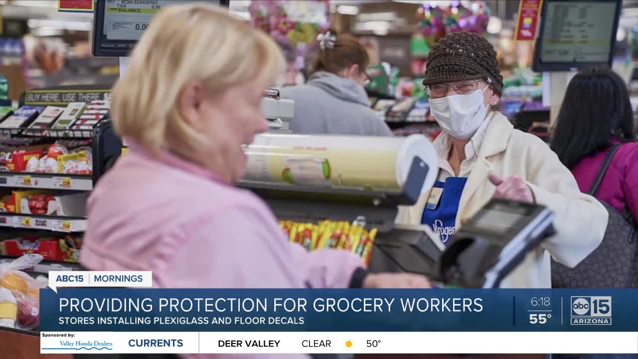 Kroger installing shields between customers and employees