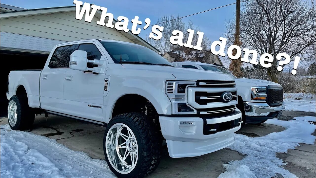 Update on my 2020 F-350 Platinum 6.7 Powerstroke Build! Paint Matched Star White Superduty!