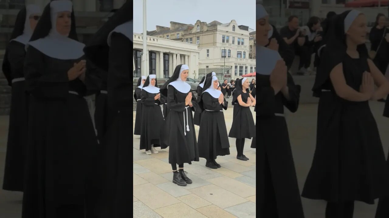 Worle Sisters out at Weston super Mare. Nuns singing in habits.