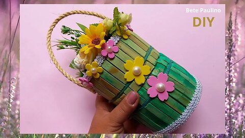 CACHEPÔ DE PRENDEDOR DE ROUPAS/DIY/