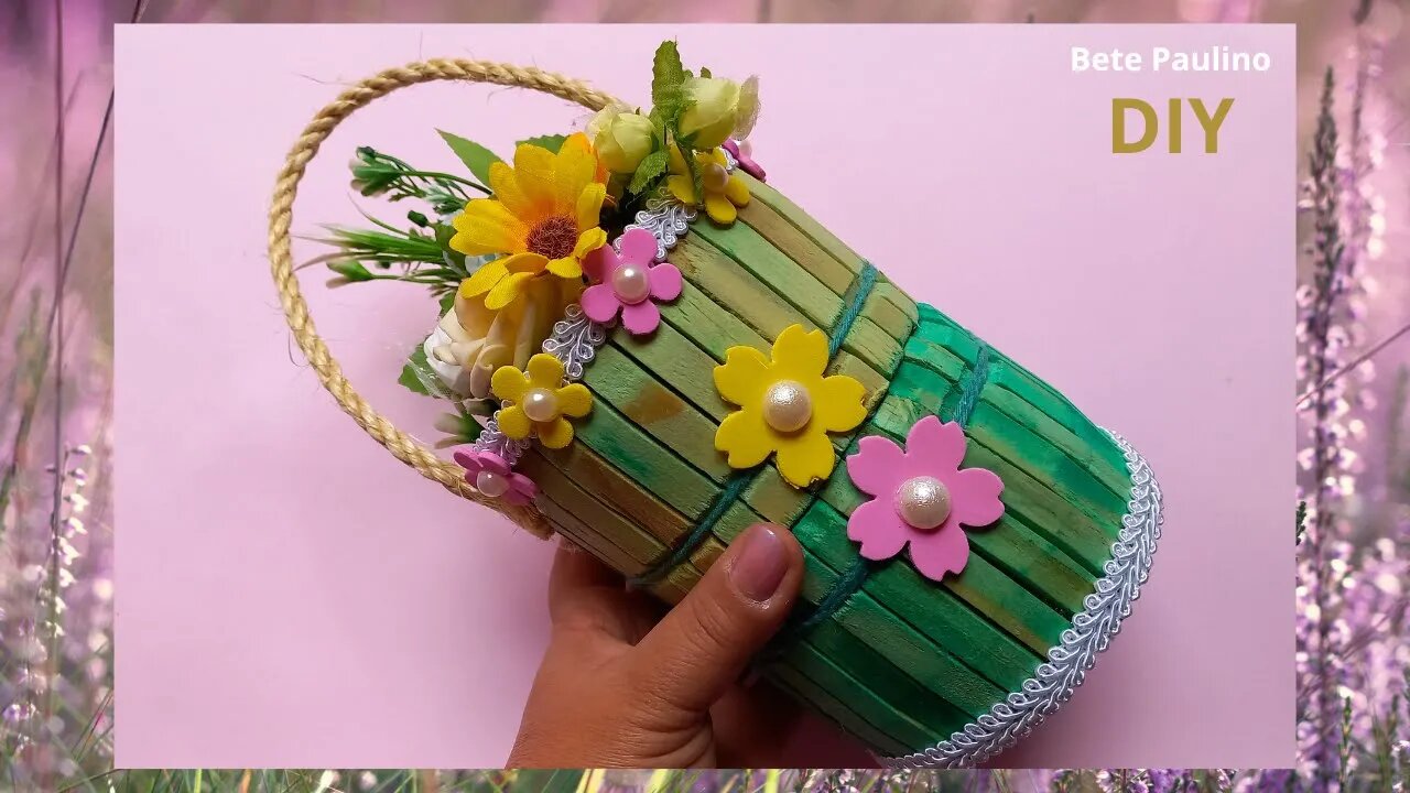 CACHEPÔ DE PRENDEDOR DE ROUPAS/DIY/