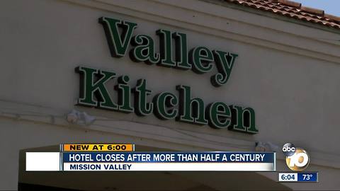 Mission Valley hotel closes after more than half a century