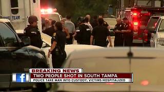 SWAT Team clears scene of double shooting in South Tampa, suspect in custody