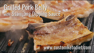 Grilled Pork Belly with Ssamjang Dipping Sauce