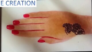 attractive front hand bridal full hand mehndi design