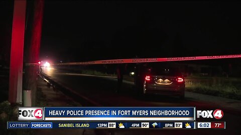 Heavy police presence in Fort Myers neighborhood Monday night