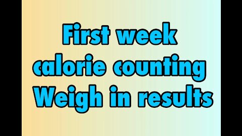 First week calorie counting, weigh in results. Really shocked, did expect such a good loss