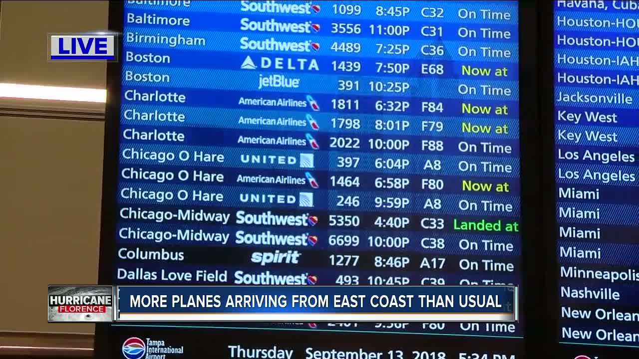 Flights from Charlotte on time ahead of Hurricane Florence