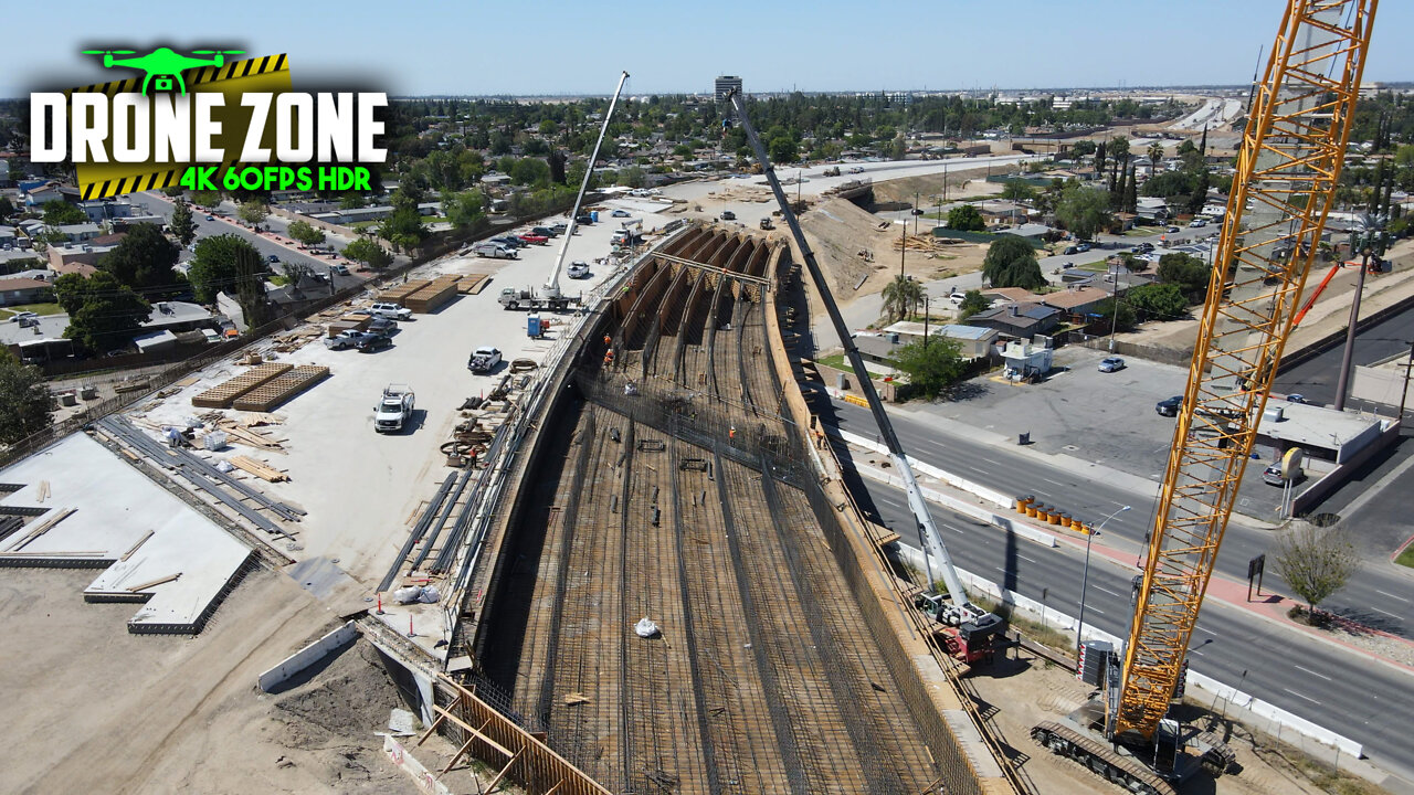 Centennial Corridor / Stockdale Ave Overpass Drone Flyover UPDATE: 4/13/22 [4K 60FPS HDR]