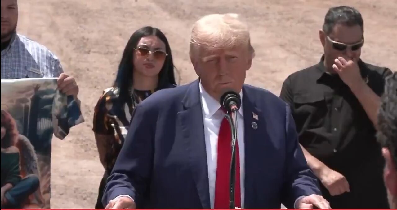 8/22/24 President Trump Remarks About Border Policy Speaking at the Border in AZ