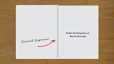 Webinar - Public Participation at Board Meetings - Second Segment