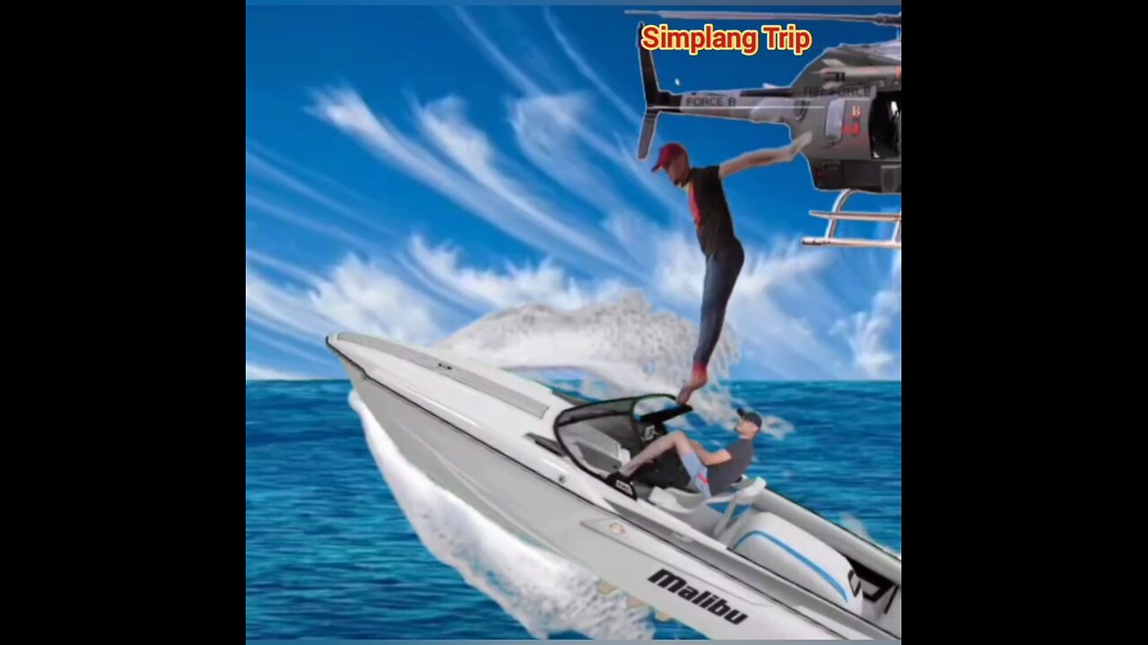 Helicopter to boat jump