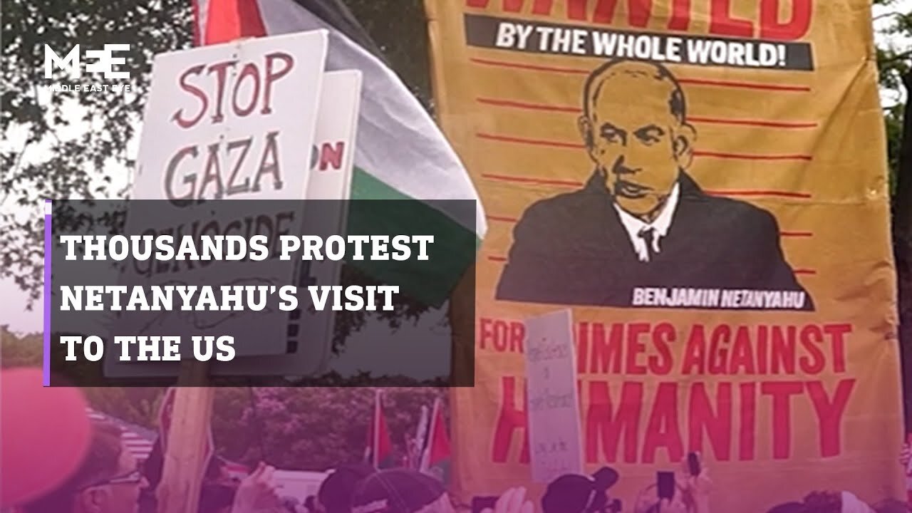 Thousands of US protesters demand Israel's Netanyahu be locked up|News Empire ✅