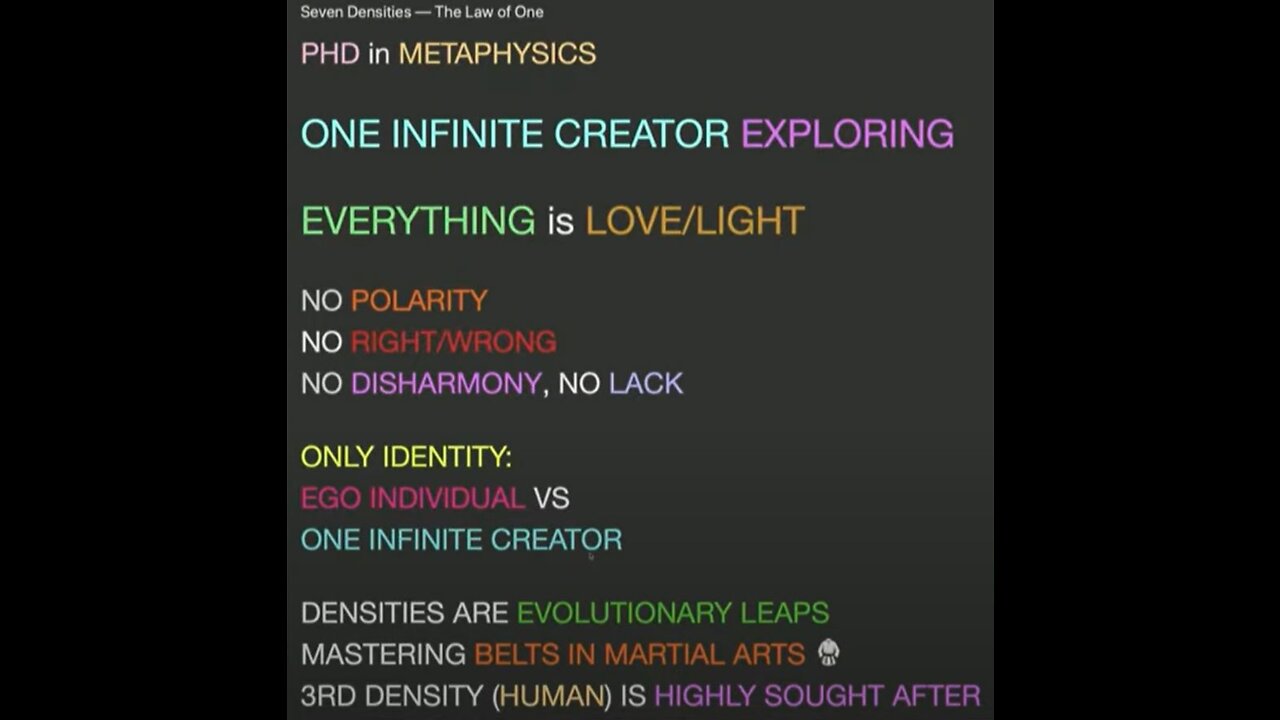 Seven Densities — The Law of One