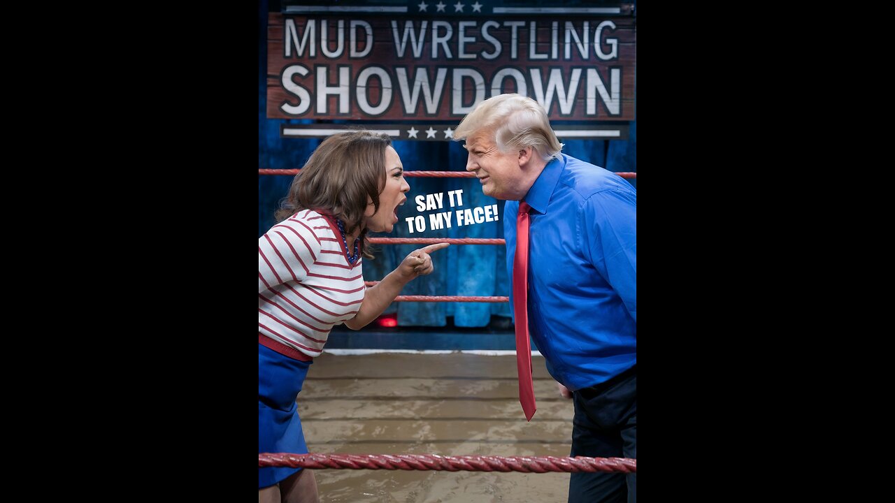 SAY IT TO MY FACE! - Kamala Harris vs Donald Trump Mud Wrestling Match! #TrumpVsHarris