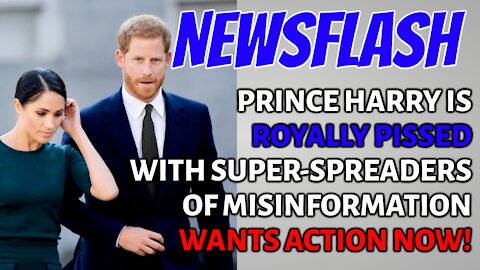 NEWSFLASH: Prince Harry is Wants World Action Against "Misinformation" Spreaders