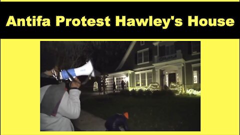 Antifa Protest Senator Hawley's House