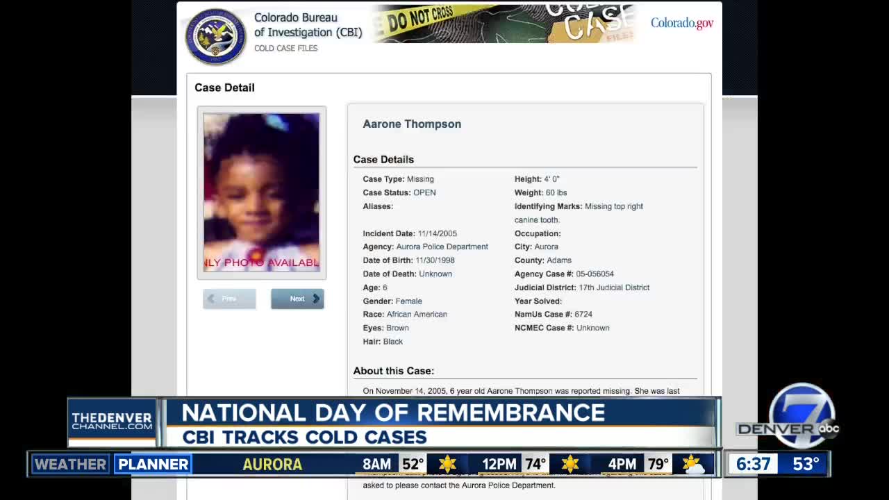 Today is National Day of Remembrance & CBI tracks cold cases online