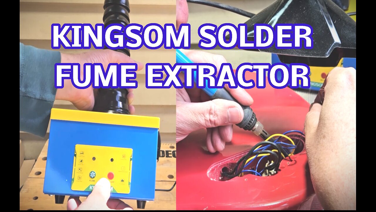 KINGSOM Solder Fume Extractor, Carbon, Hepa Filter, Adjustable Hood