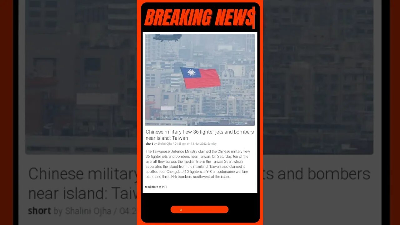 Chinese military sends a message with 36 fighter jets and bombers near Taiwan | #shorts #news